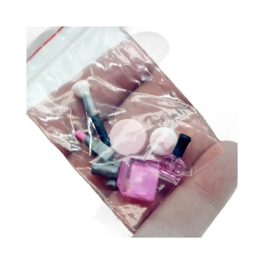 Pretend Play DIY 1/12 Dollhouse Mini Makeup Emulational Delicate House Scene Accessories Lipstick Perfume Powder Brush Model