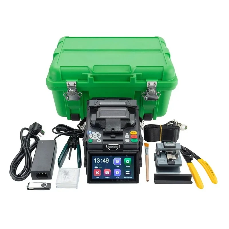 FTTH Handheld X-500 Fiber Optic Equipment Fusion Splicer Optical Cable Splicing Machine Kit With Cleaver Stripper