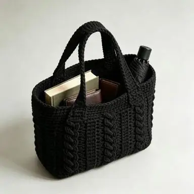 Knitted Wool Tote Bag image 3