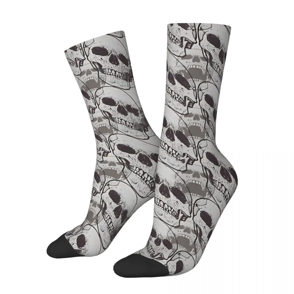 

Funny Men's Socks Skull Retro Hip Hop Casual Crew Sock Gift Pattern Printed