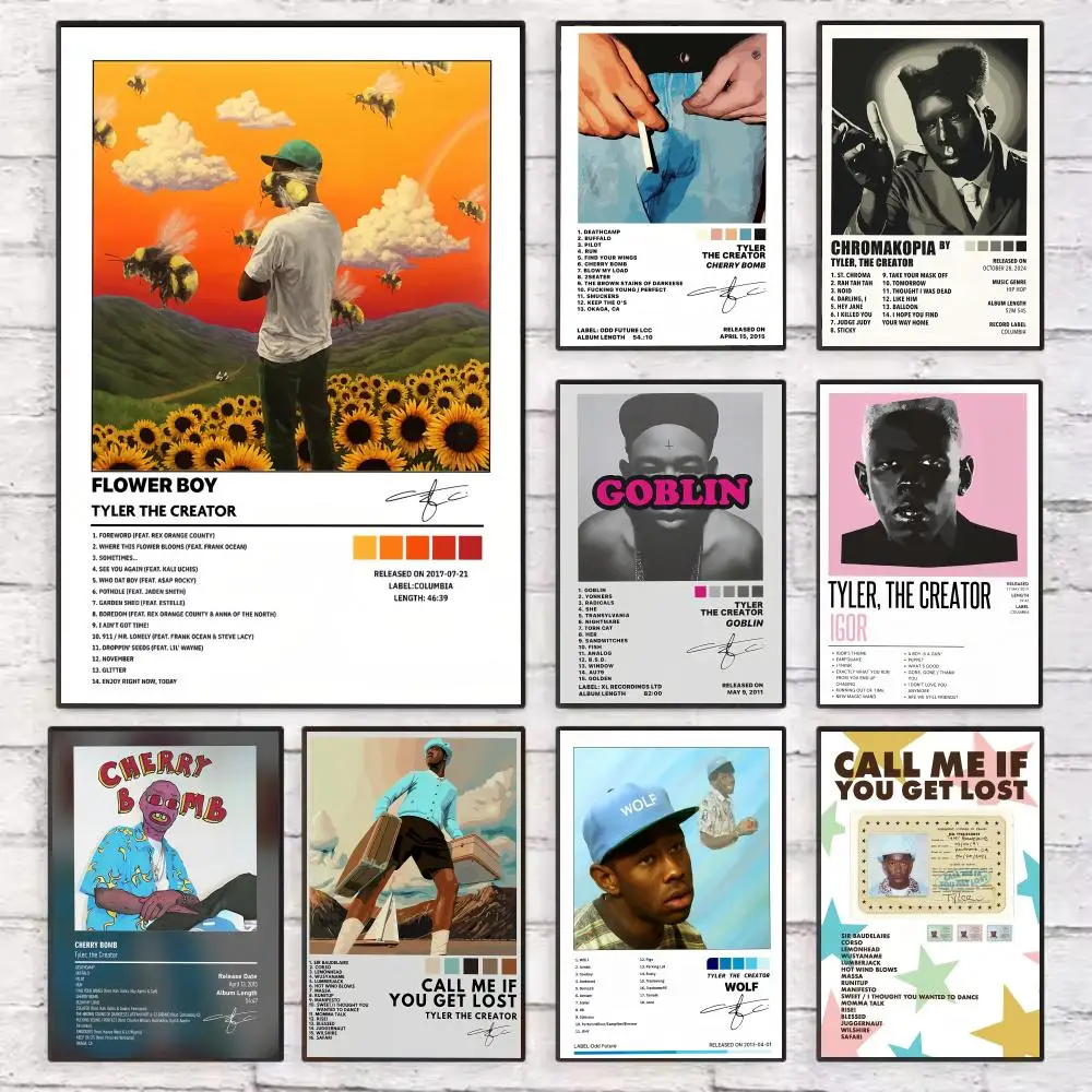 

Singer T-Tyler T-The C-Creator Poster Wall Art Sticky for Living Room Bedroom Office Hallway Bar Home Decor Gift Idea