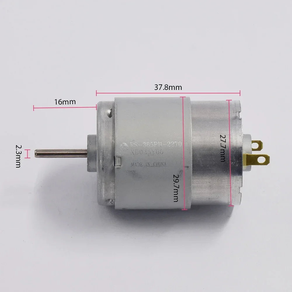 1PC Japan  MABUCHI RS-385PH-2270 Carbon Brush Motor DC 6V-24V 12V 18V 15000RPM/ Micro RS-385PV-2270 Electric Motor Worm Shaft