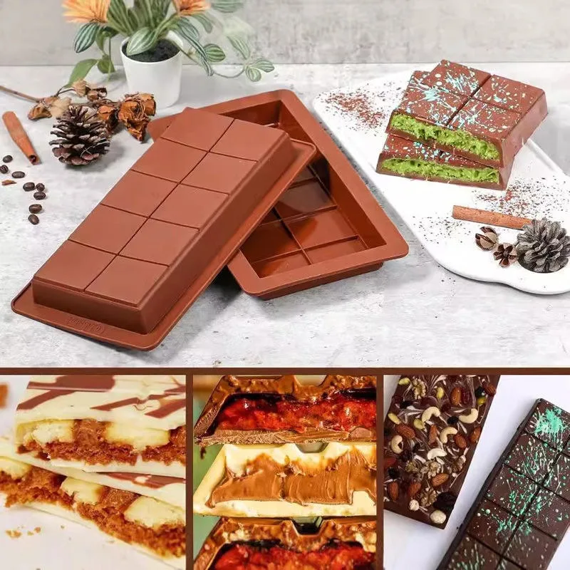 8/12/24 Square Chocolate Mold Food Grade Silicone Molds Pastry Baking Tool Kitchen Accessories