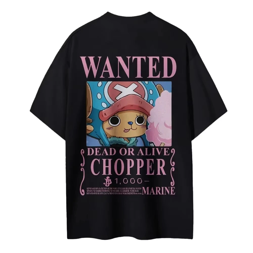 One Piece T-Shirt Men Summer Tony Tony Chopper Cute Anime Graphic Short Sleeve Oversized Streetwear Loose Fit Anime Fan Tee