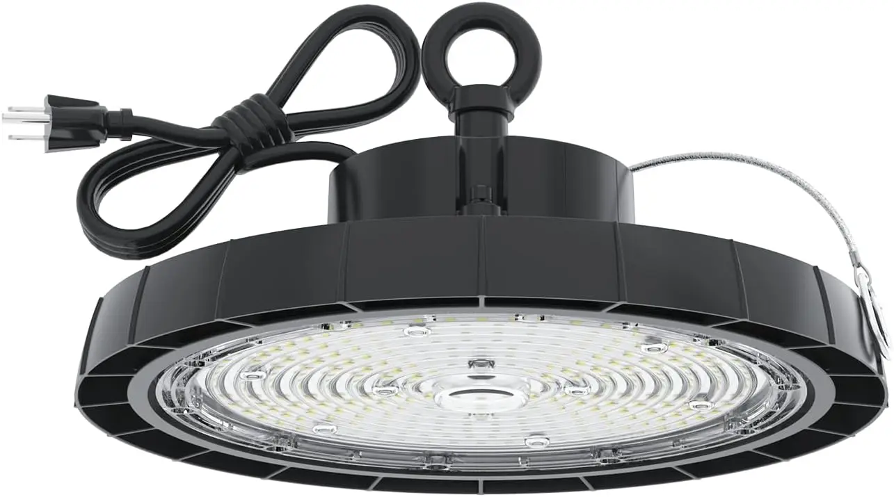 

Светодиодный светильник UFO High Bay 150 Вт, 5000K 21000LM IP65 AC100-277V с вилкой стандарта США для складов и заводов