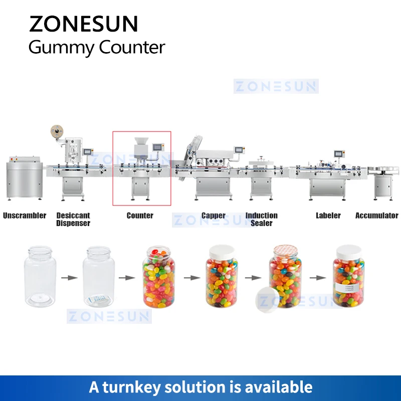 Zonesun Bonbons ZS-SLJ8 time ing Machine GUNICounting Machine GUNIFilling Candy Counter Machine