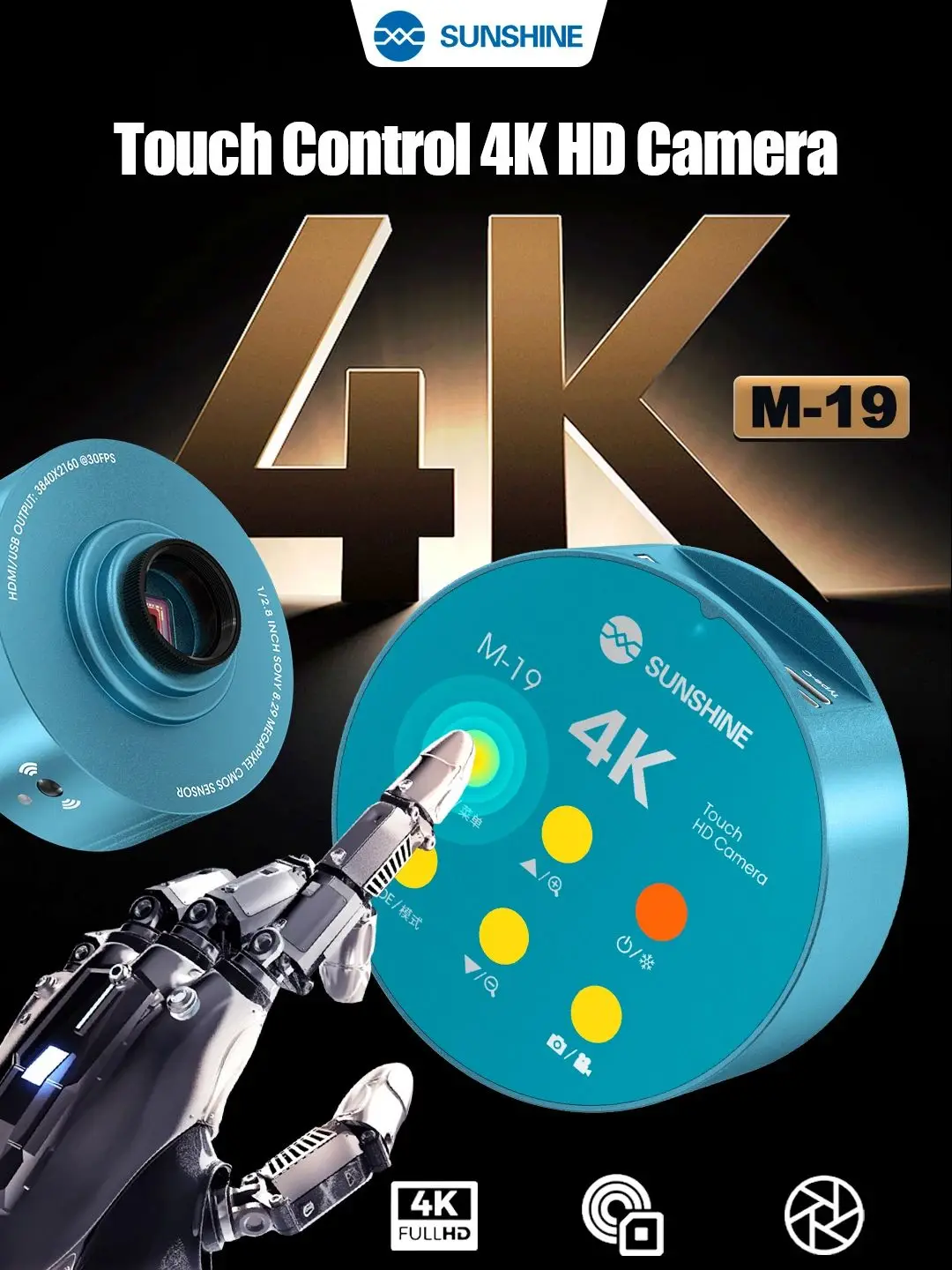 Relife M-19 Microscoop Elektronische Camera Hdmi Hd 4K Industriële Kwaliteit Camera/30fps Hd Sony Chip Ondersteuning Foto/Video/Udisk Opslag - afbeelding 2