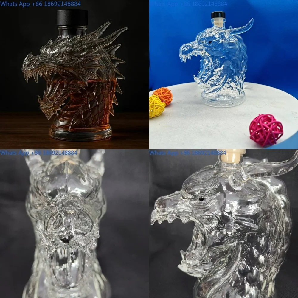 

Whiskey Bottle with Dragon Head Design