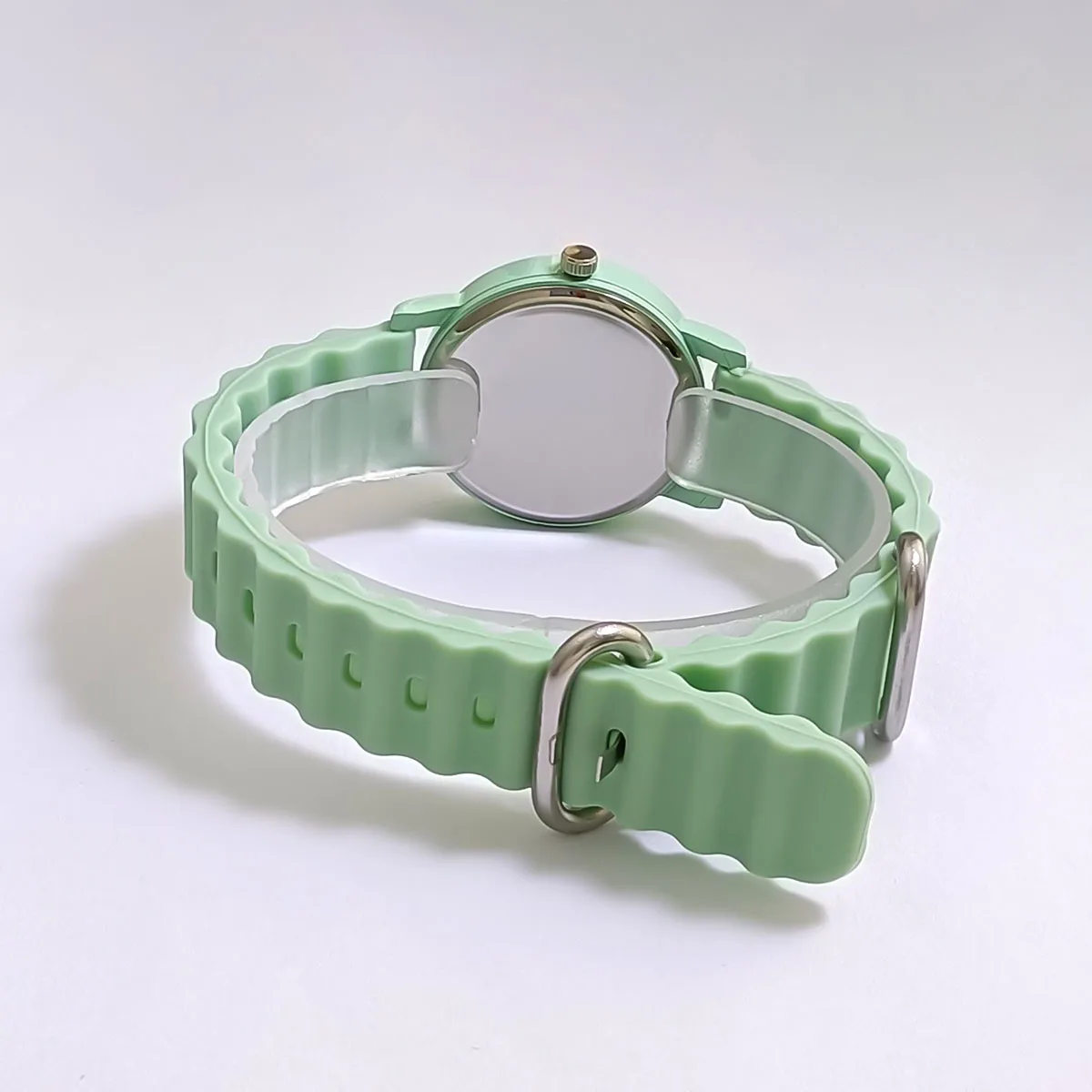 Jelly Colored Cat Pattern Girl Watch Student Creative Wave Shaped Silicone Strap Quartz Wristwatches for Women Relogio Feminino