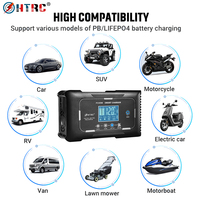 HTRC 10/15/20A Smart Battery Charger 12V/15A 24V/10A for Lead-Acid PB LiFePO4 7-Stage Automatic Car Motorcycle Battery Repair