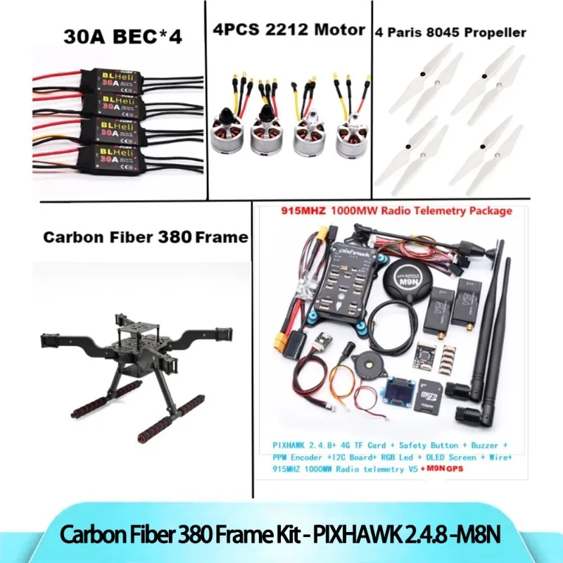 

B-CUBE Pixhawk 2.4.8 M8N с открытым исходным кодом, новый умный дрон Fly 380 мм пикселей, перевернутая стойка для квадрокоптера с радиотелеметрией