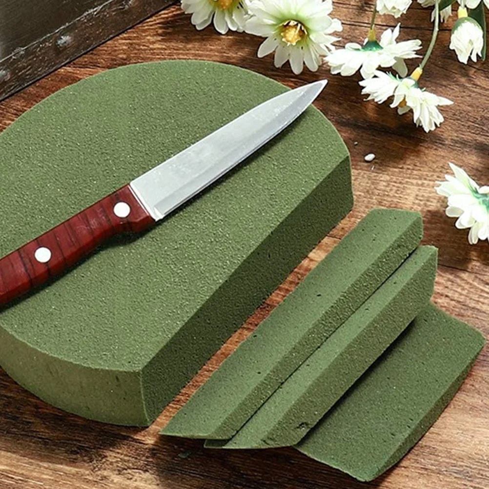 4 قطعة كتل رغوية الأزهار الأخضر جولة زهرة الطين الطوب لترتيب الزهور يحافظ على قطع الزهور الطازجة ترتيب أطول