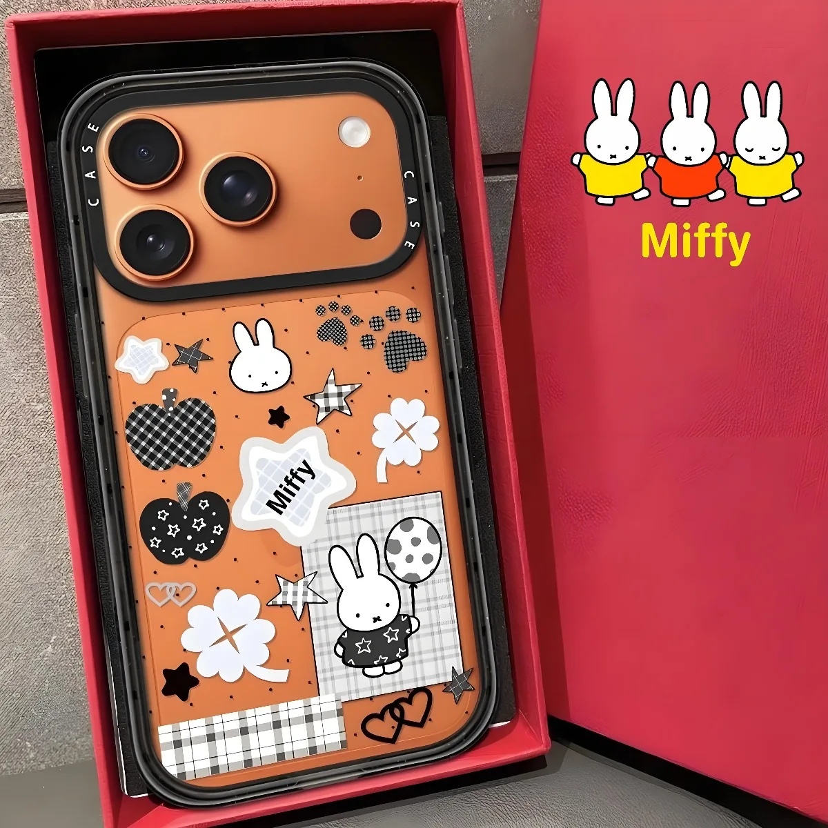 Kawaii Miffy Rabbit Phone Case Miffy Rabbit 17Promax 17Air 16Plus 15Pro 14Promax 13Pro 12 11 Series Phone Magnetic Case