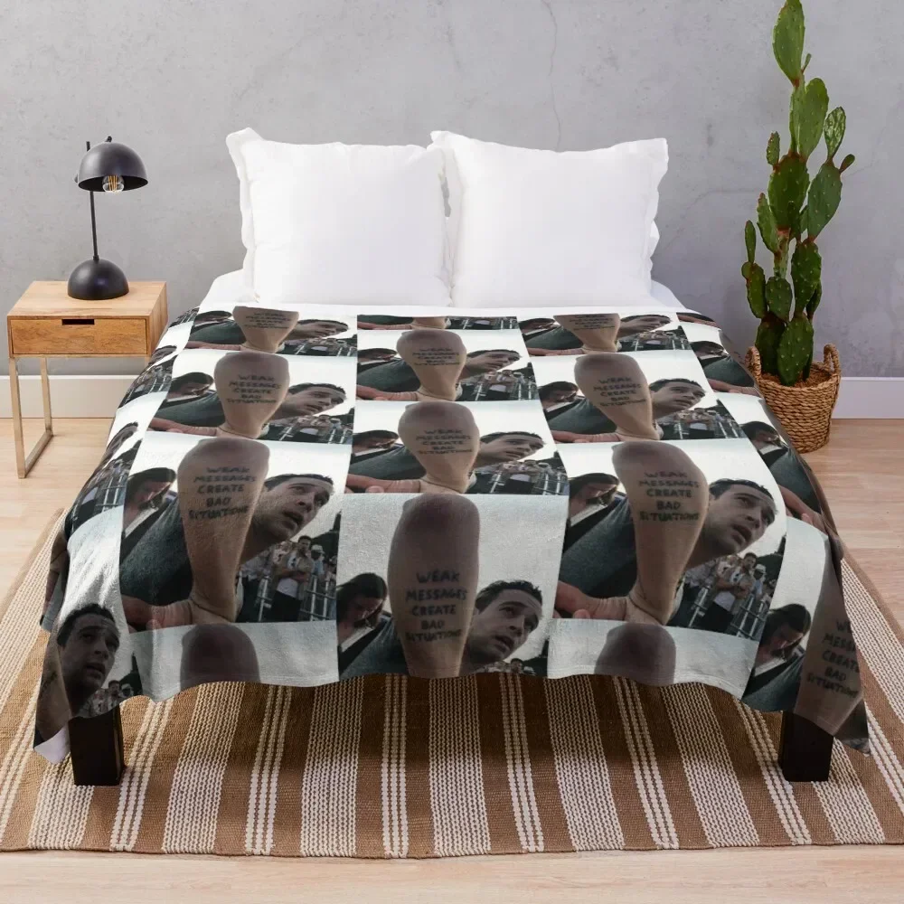 Matty Healy - weak massages create bad situations Throw Blanket anime Vintage Blankets