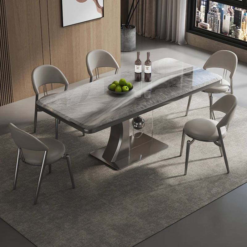 Unique Rectangular Dining Table Modern Luxury Design Salon Kitchen Dining Table Modern Italian Esstisch House Accessories