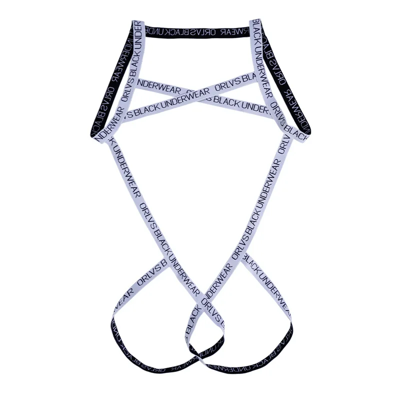 One-piece Double Thong Men's Sexy Front and Rear Hollow Party Shoulder Straps Cw76618