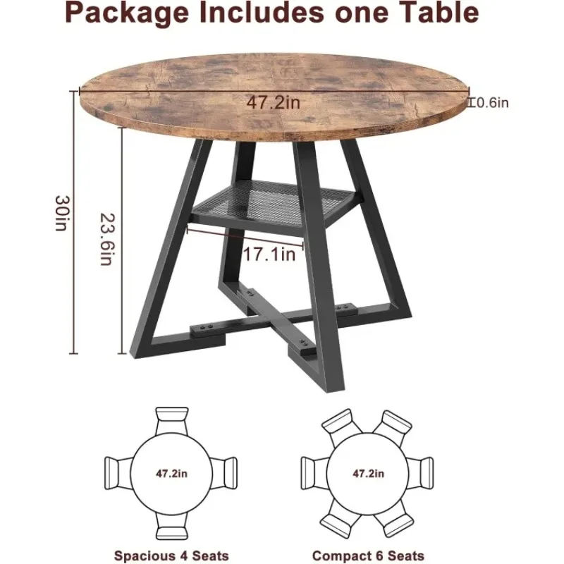 

Wood Kitchen & Dining Room Furn Round Dining Circle Dinner Pedestal Table,Space Saving Table for 4,Kitchen Dining Room