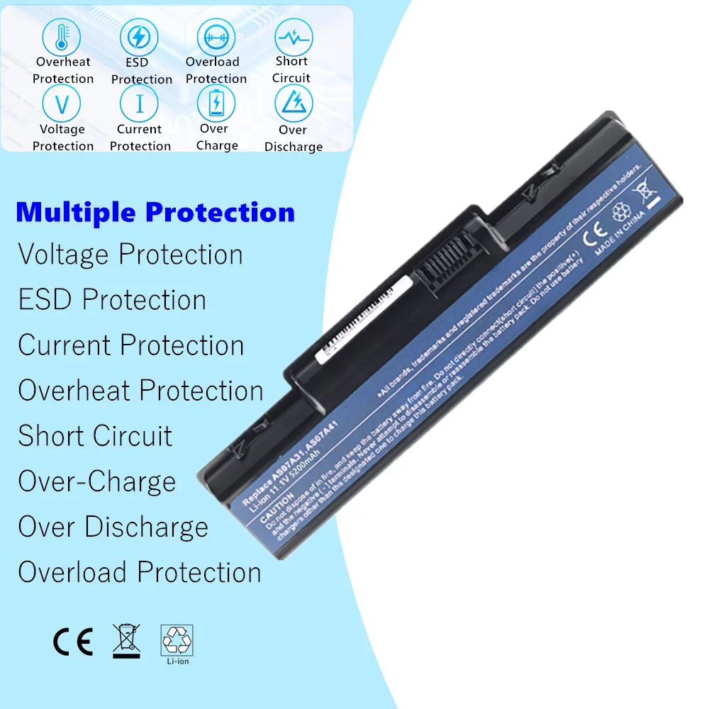 Laptop Battery For Acer Aspire 5738 5738G 5738Z 5740 5740DG 5740G 7715Z BT.00604.022 BT.00605.018AS07A51 AS07A52 batteia