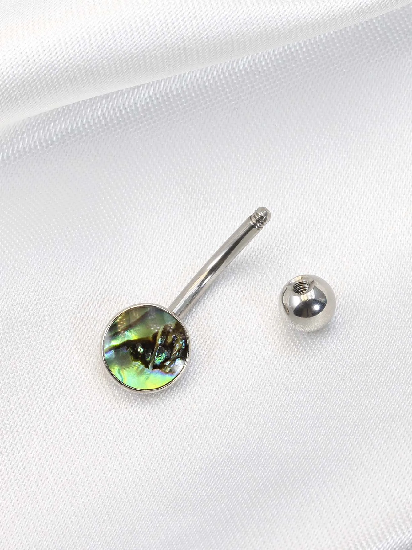 1 Pc Ocean style Navel Ring Stainless Steel Ellipse Shell Paper Belly Button Ring Stud Tummy Umbilical Belly Piercing Women