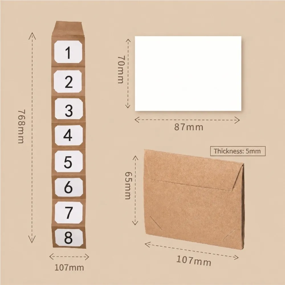 Portable Kraft Paper Accordion Book Pull-Out DIY Handmade Accordion Card Foldable Blank Blank Accordion Album Best Friends