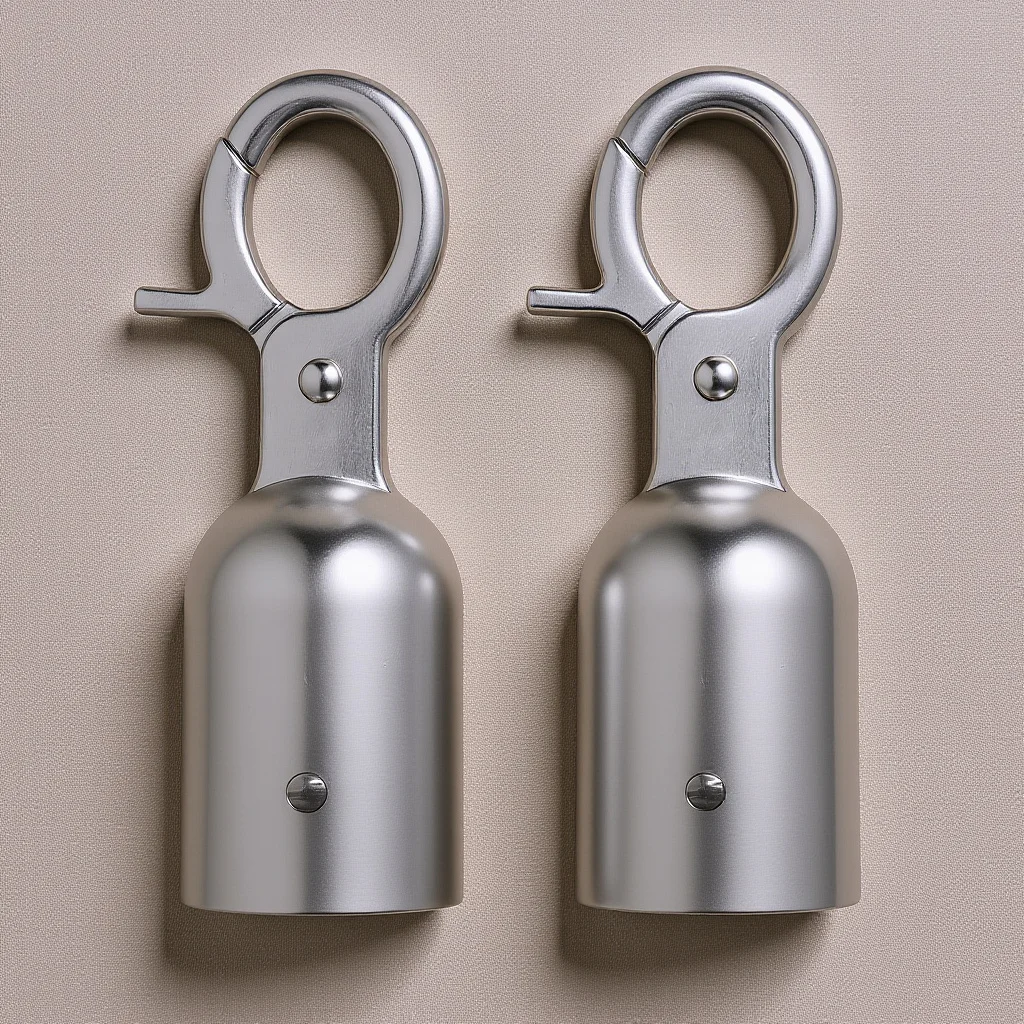 2 قطعة تركيبات حبل التزيين الفولاذ المقاوم للصدأ نهاية السدادات المهنية نظرة الحشد تحويل السلامة عزل التزيين حبل تركيبات #6