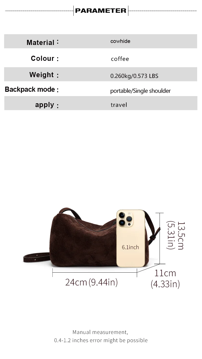 Aidrani Retro Matte Kuhleder-Kissen-Tasche, vielseitige Schulter- und Umhängetasche für Damen, hochwertige und exklusive Schultertasche – Detail 4