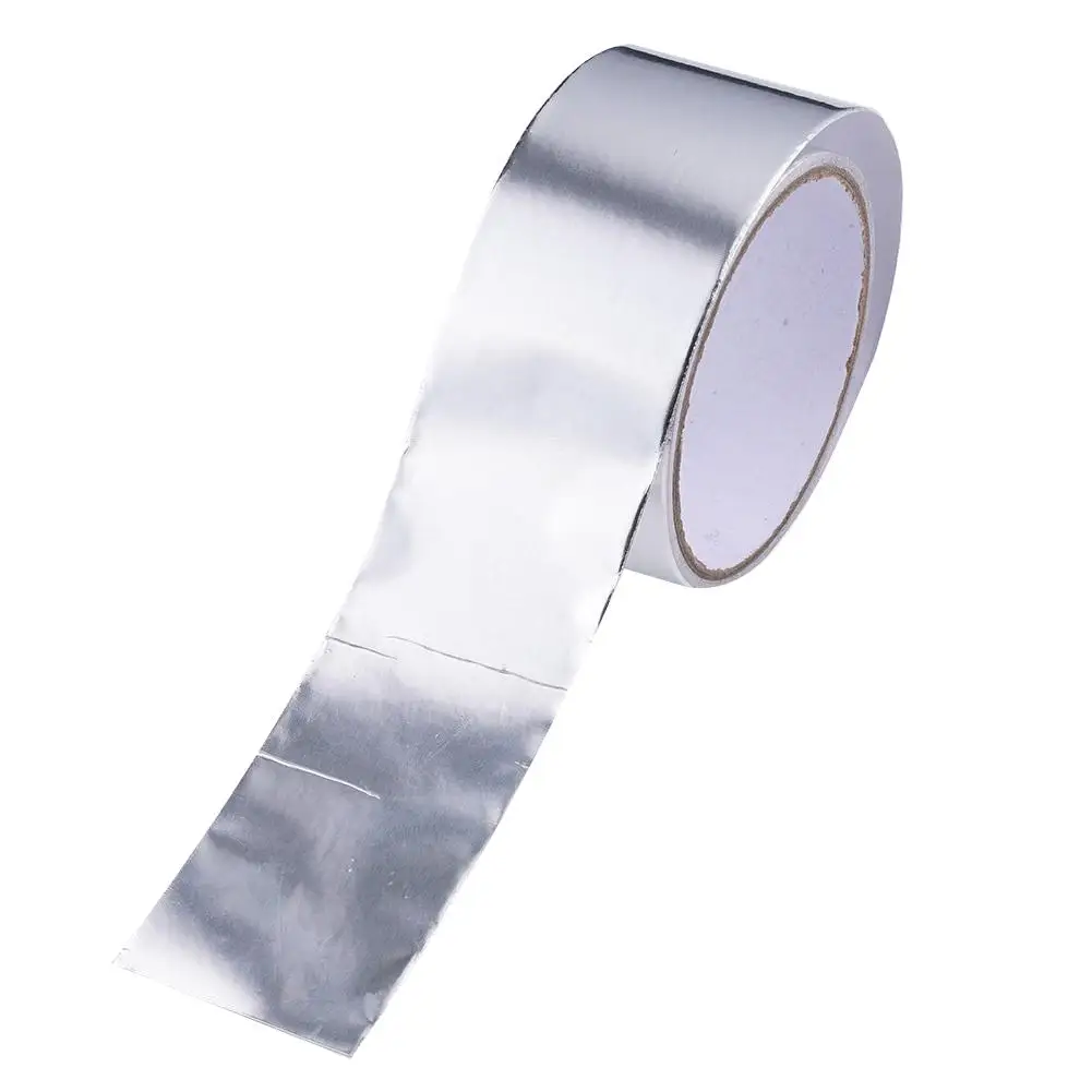 High Temperature Heat and Sound Wrap Tape Thermal Fiberglass Insulation Heat 5mx5cm Exhaust Reflective Band Silver T P3J6