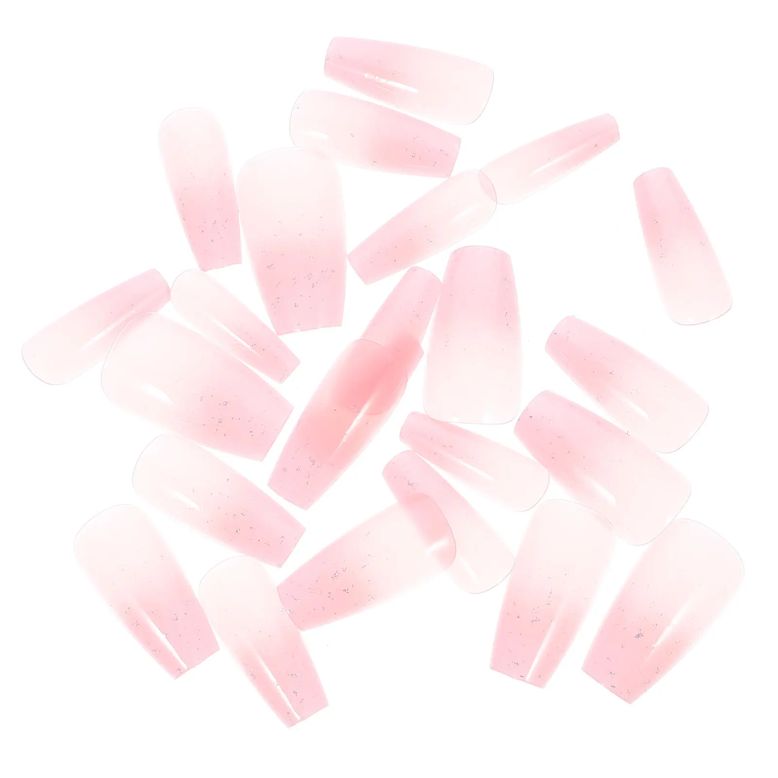 

24pcs Gradient Fake Nails Press On Nails Art Supplies Tools Decorations Glue Fingernails French Tips Kit Manicure Ballet