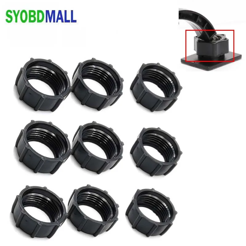 10pcs Plastic Nut Auto Lock Chuck Plastic Nut for 17mm Ball Head Car Wireless Charging Lazy  Mobile Phone Bracket Accessories