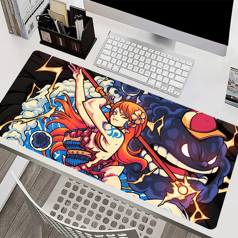 

Mouse Pad PC Accessories Keyboard Pad Office Desk Mat Anti Slip HD Mousepad One Piece Nami Rubber Tablet Pad Gaming Extended Pad