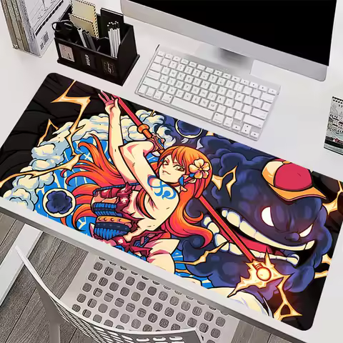 Mouse Pad PC Accessories Keyboard Pad Office Desk Mat Anti Slip HD Mousepad One Piece Nami Rubber Tablet Pad Gaming Extended Pad