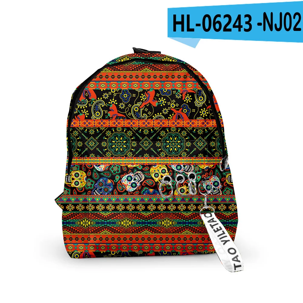 Harajuku New Paisley pattern Backpacks Boys/Girls pupil School Bags 3D Print Keychains Oxford Waterproof Cute Small Backpacks