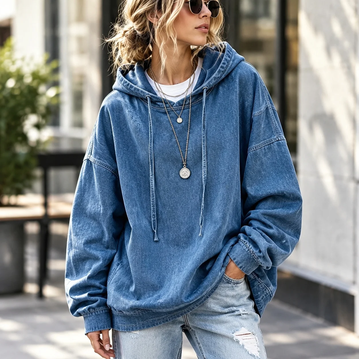 Long Sleeve Coat Hooded Regular Length Streetwear with Hoodie Spring Round Neck Hoodies Sweatshirt Loose Fit Women Sweatshirts