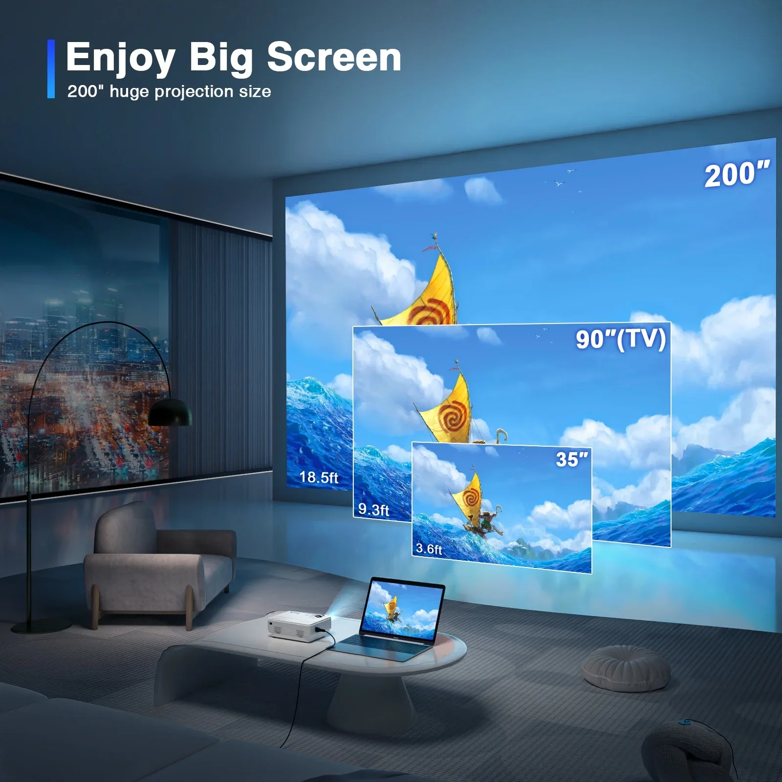 

OEM Office Educational 4K 720P Projector With HDMI/USB Compatibility For Conference Room Mini Projector With WiFi