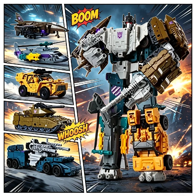 

【IN STOCK】HZX 6‑in‑1 Bruticus IDW Combiner Oversize KO Collection Model Action Figure Boys Toys Gifts