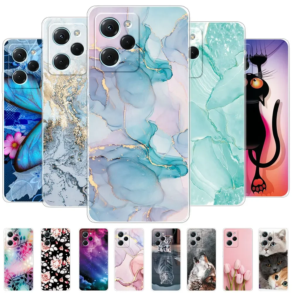 Case For Xiaomi Poco X5 Pro Cover Poco X5 Fashion Clear Soft Silicone Phone Back Fundas Coque For Poco X5 X5Pro Case TPU Bumper