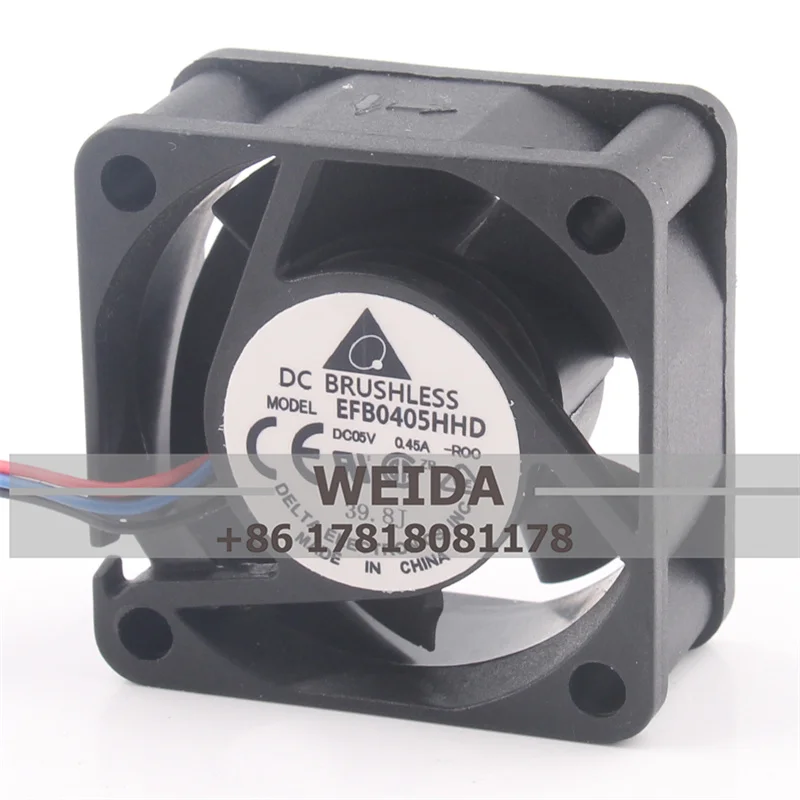 For Delta EFB0405HHD-R00 5V DC 0.45A 4cm 40X40X20mm 4020 Double Ball Bearing Micro Silent USB Axial Cooling Fan