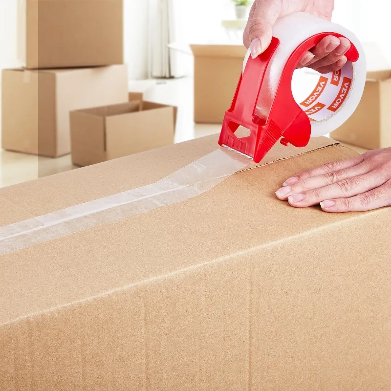 투명 포장 테이프 6롤 65야드, 디스펜서 포함 2.7밀