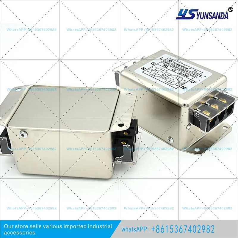 Power Filter 220v AC Bipolar Terminal Block Guide Rail Electromagnetic Interference Purifier CW4L2-30A-R1