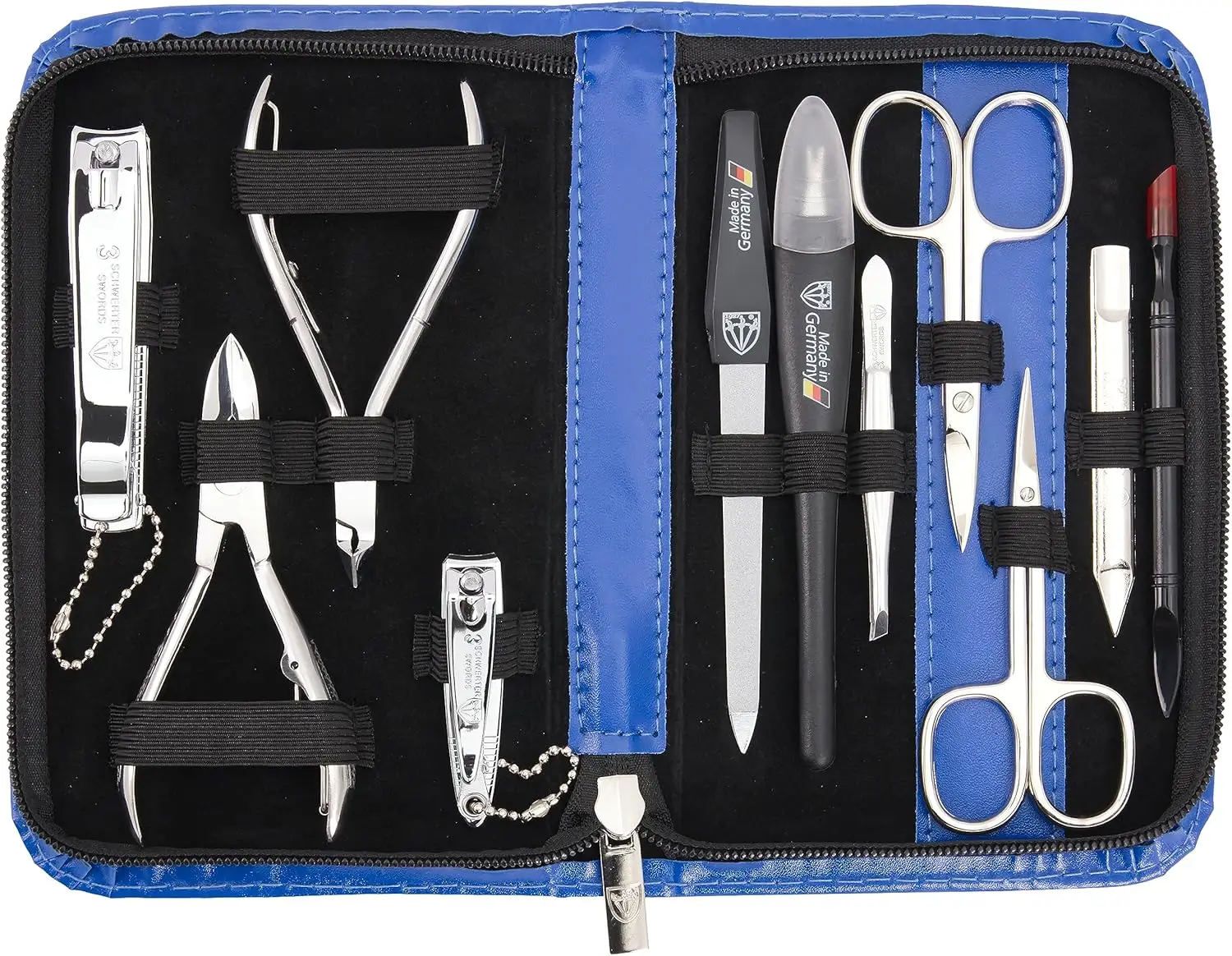 

Professional 11-Piece Manicure Pedicure Kit with Leather Case for Home and Travel Nail Care