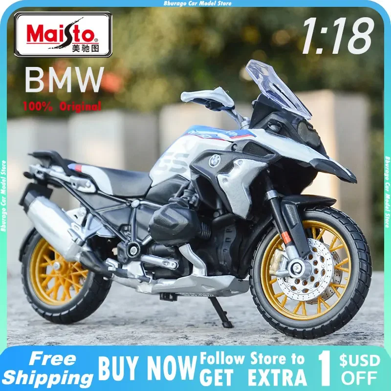 

Maisto 1:18 BMW R1200 GS 2017 R nineT Scrambler R1250 GS S 1000 RR Motorcycle Toy Model Simulation Alloy Boy Toy Gift