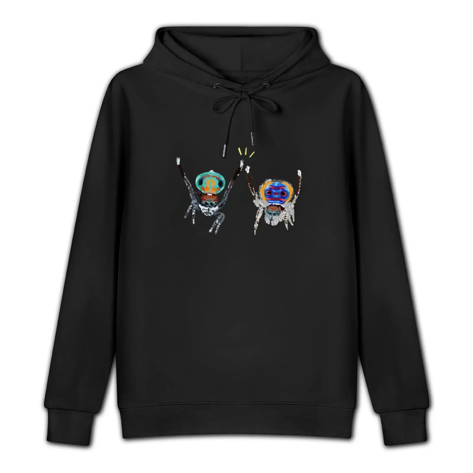 Colourful cute peacock jumping spiders Pullover Hoodie mens clothes aesthetic clothing man hoodie