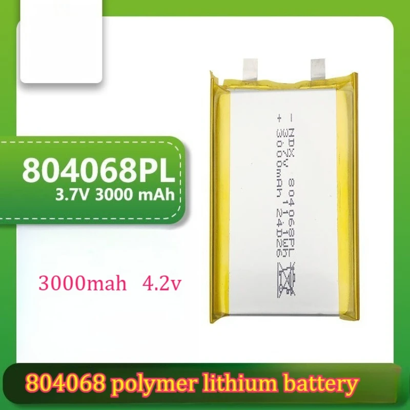 

804068 3000mAh Polymer Lithium Battery 3.7V Large Capacity Rechargeable Handheld Game Console with Stable Battery Life