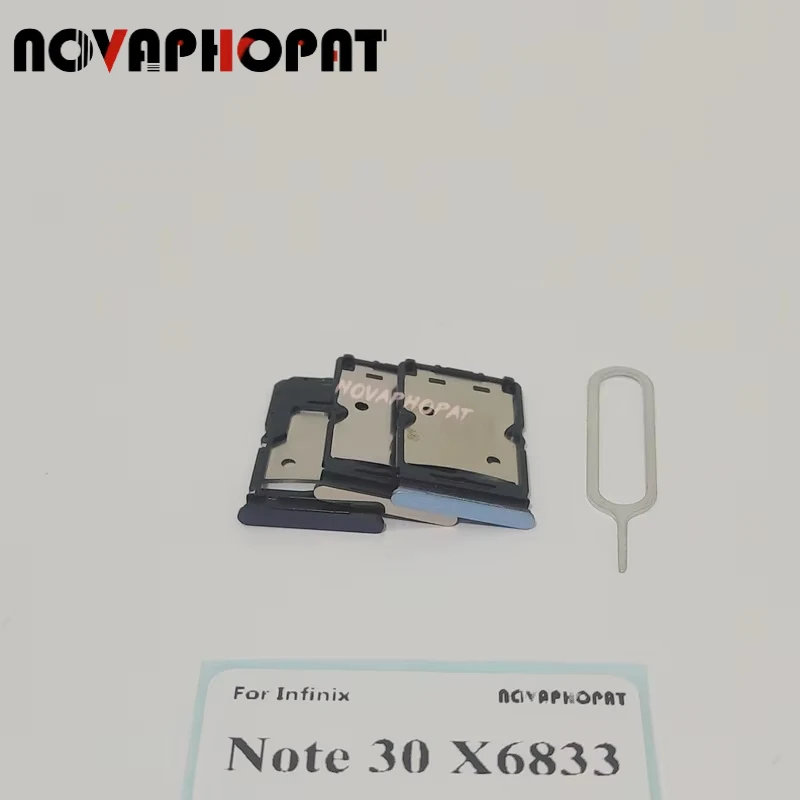 Novaphopat Brand New SIM Card Tray For Infinix Note 30 X6833 X6833B Sim Holder Slot Adapter Reader Pin