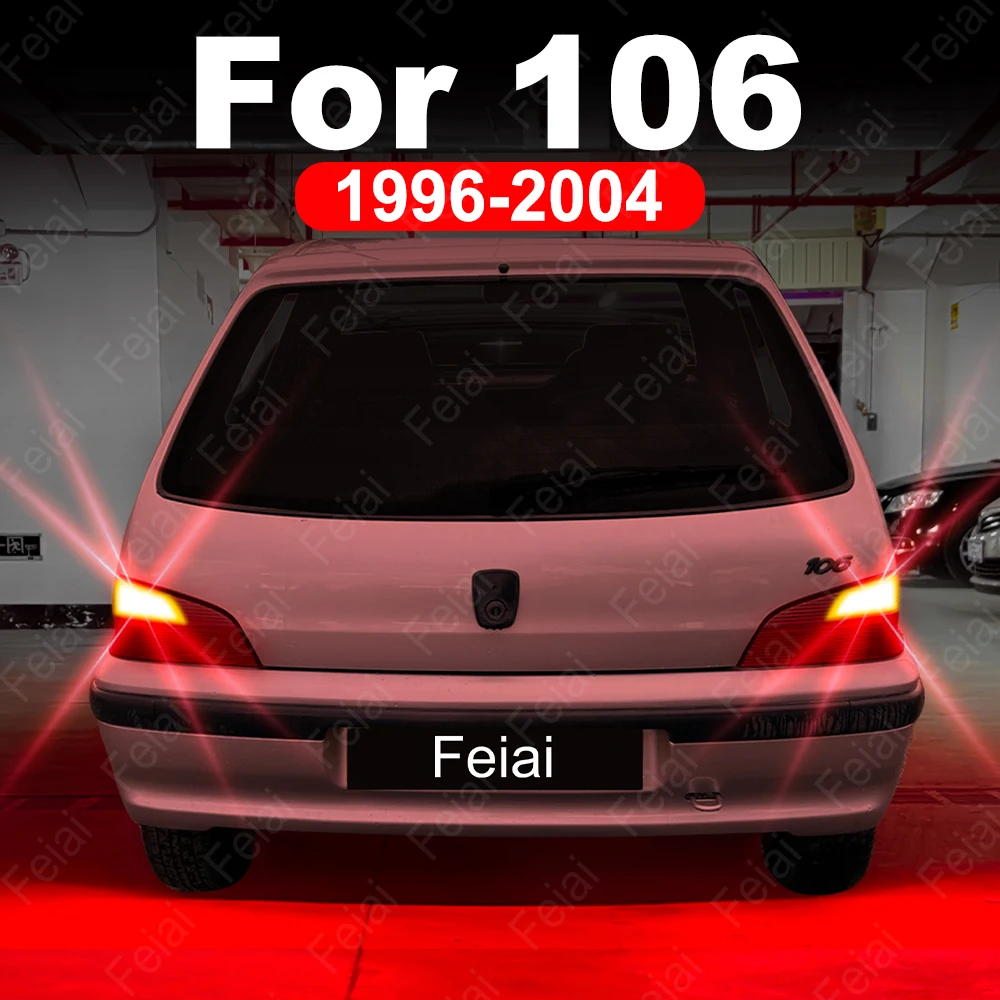 

Светодиодная лампа стоп-сигнала для Peugeot 106 1996, 1997, 1998, 1999, 2000, 2001, 2002, 2003, 2004, светодиодная стробоскопическая вспышка, красные лампы стоп-сигналы