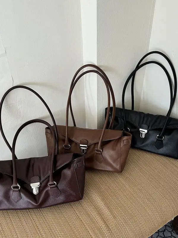 

Сумка-тоут из воловьей кожи с верхним слоем, пригородная сумка, женская сумка, универсальная сумка для подмышек, повседневная простая мягкая кожа