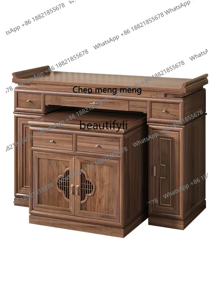 

X New Chinese-style table Solid wood Buddha table Modern vertical cabinet for Buddhist platform Household Shentai Zhongtang