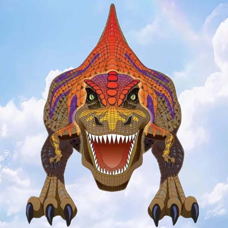 Gratis verzending dinosaurussen vliegers voor kind buitenspelen genoeg spel genoeg spel nylon ripstop kite sport kite 3d vliegers weifang