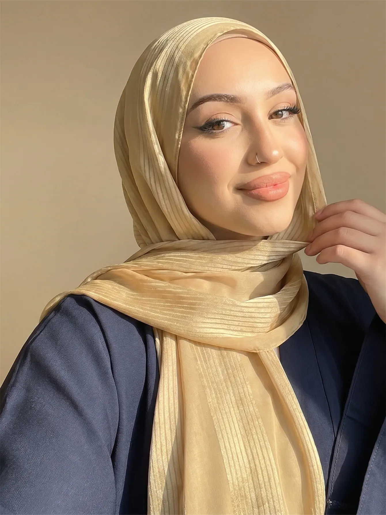 2026 Fashion Summer Women Scarf Stripes Beach Hijab Shawls and Wraps Female Foulard Echarpe Designer Pashmina Bandana New
