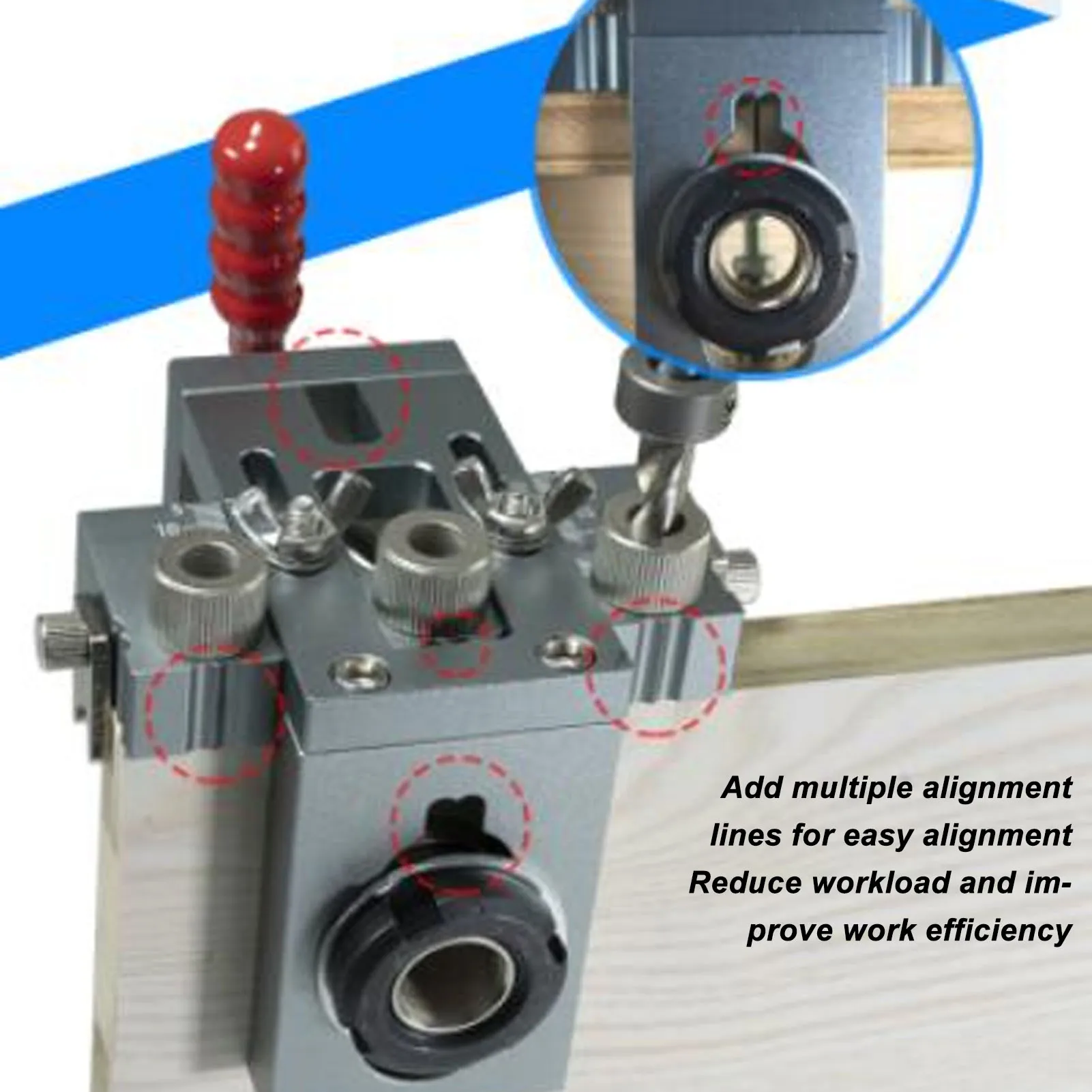 3 في 1 النجارة الحفر محدد لقط سريع الحد قابل للتعديل أداة ثقب مجموعة النجارة وتد الرقصة عدة